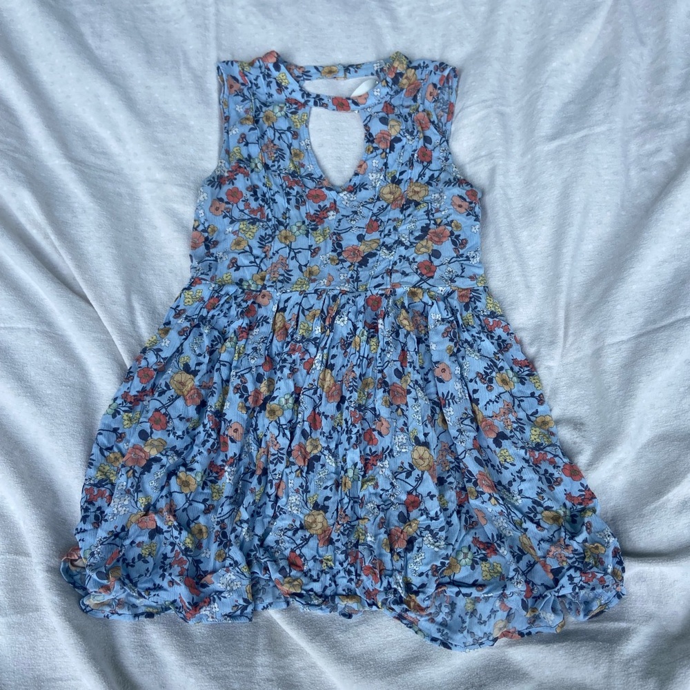 Blue floral dress